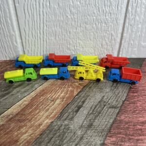 Vintage CGGC Plastic Construction Vehicles Dump Truck Tanker Ladder Truck